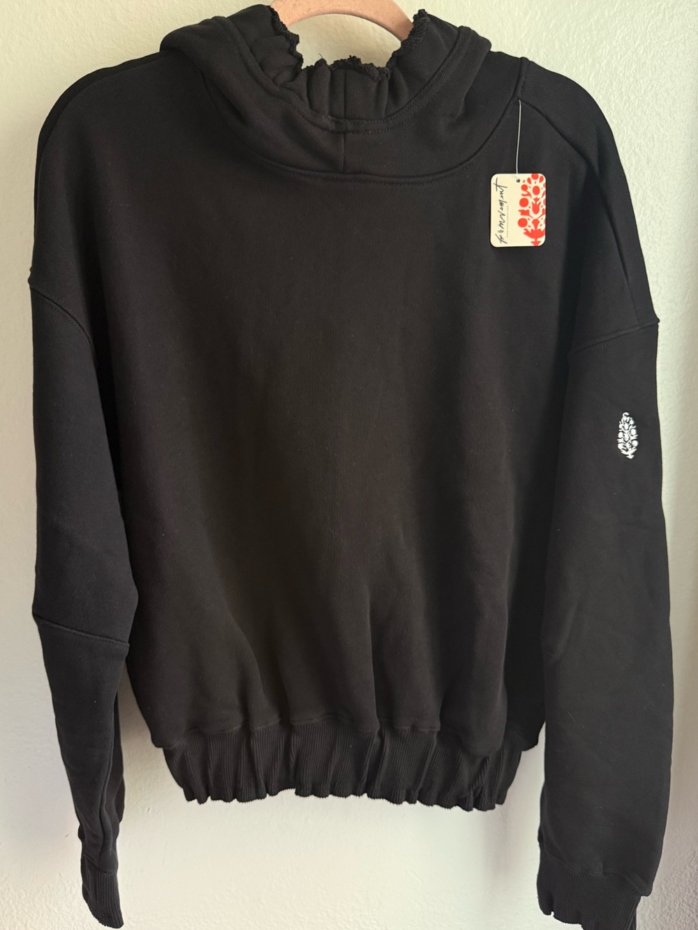 NWT FP MOVEMENT Jet Setter Hoodie Black XS Sweatshirt Pullover Free People